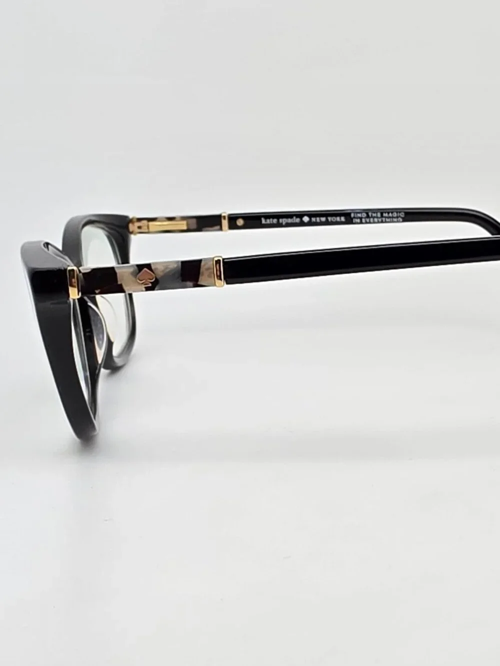 Kate Spade Kaileigh Polished Black Eyeglasses Frame w/ Flexhinge and Case 52mm